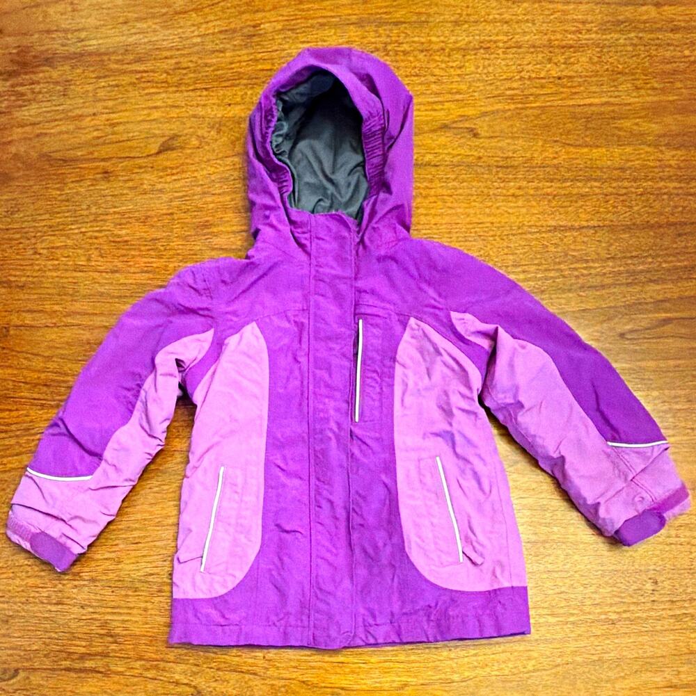 Lands' End Squall Kid Ski Winter Jacket Waterproof Windproof Purple/Pink M Shell